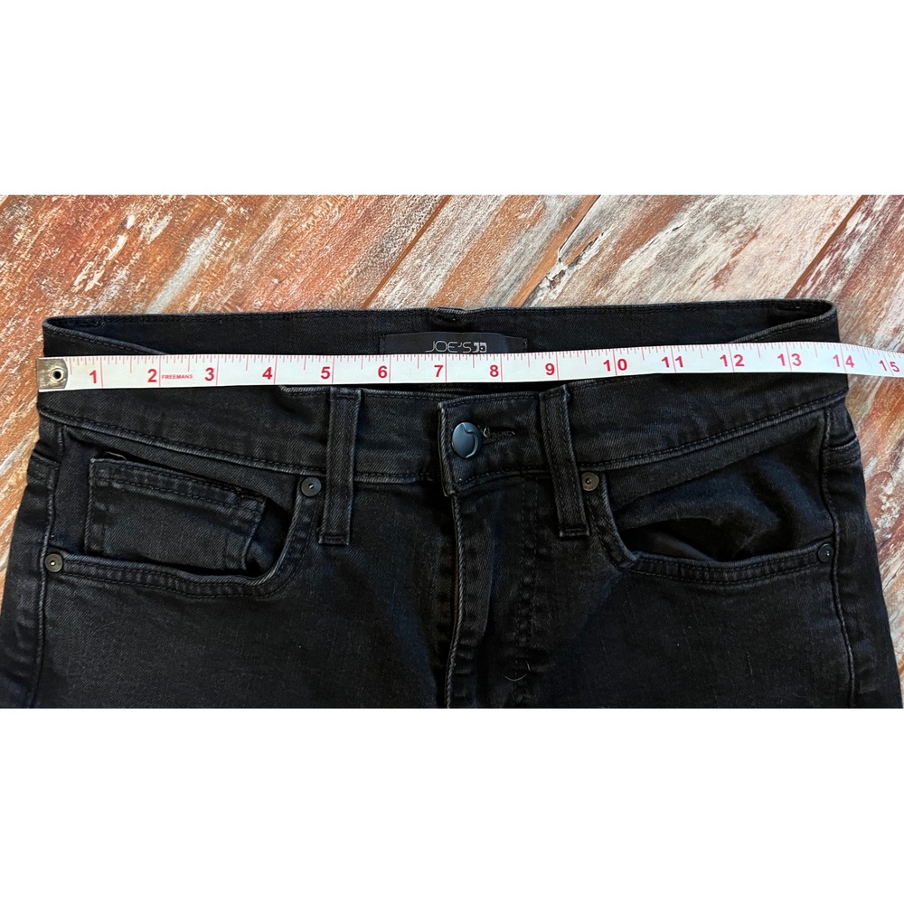Joe's Jeans Black Skinny Jeans Women's 29 Mid Rise Stretch Dark Wash - Picture 6 of 9